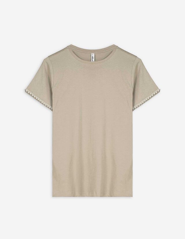 Póló - Gyöngyökkel díszítve - vilagos zold