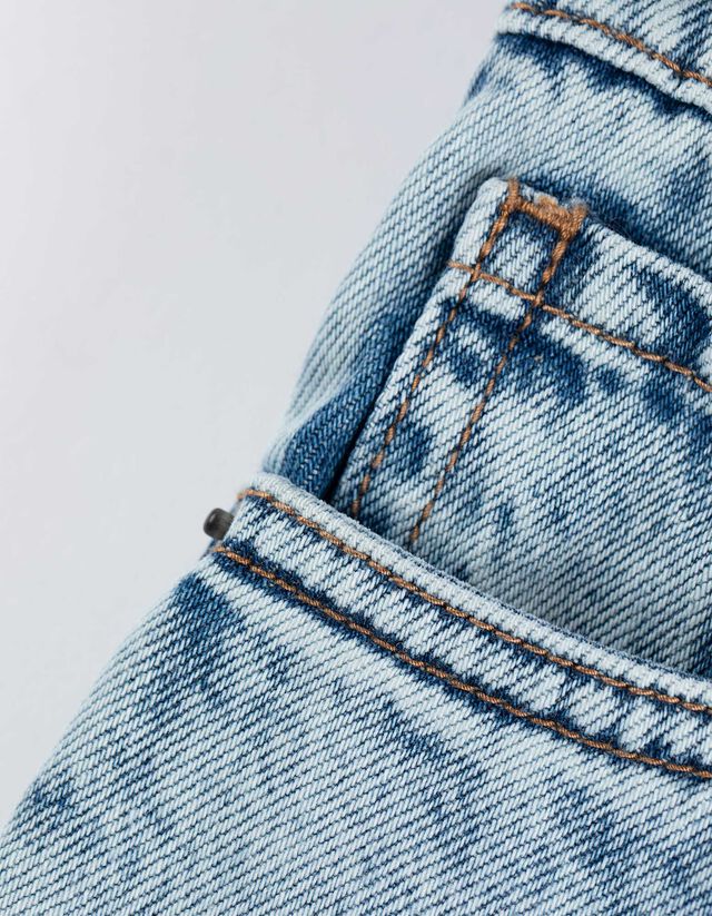 Farmernadrág - Bő fazon - fekete