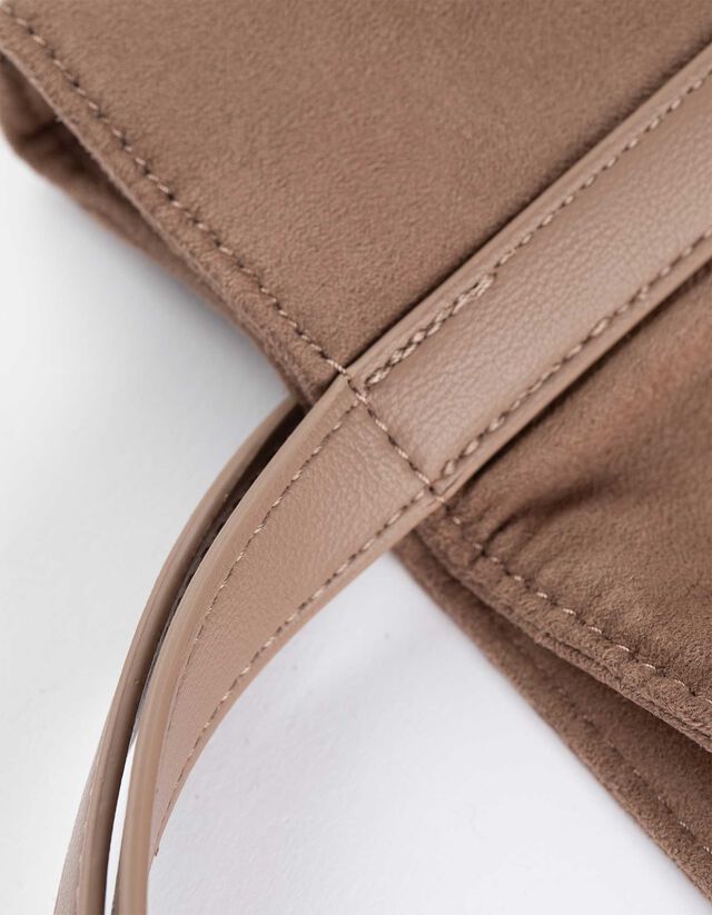 Táska - Bőrhatású - sötétbarna