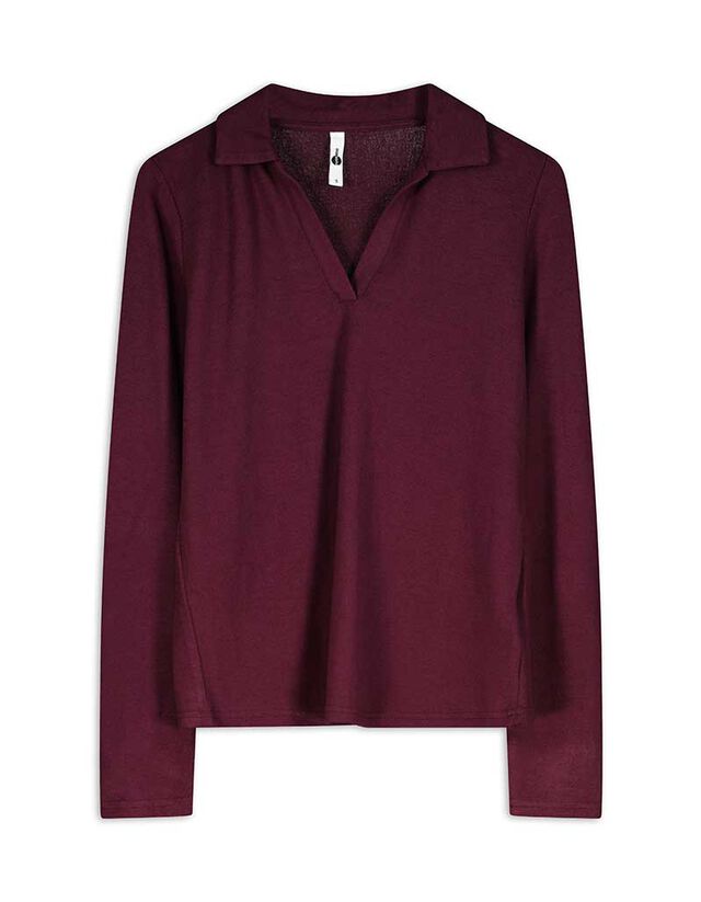 Hosszú ujjú póló - Póló gallér - feher