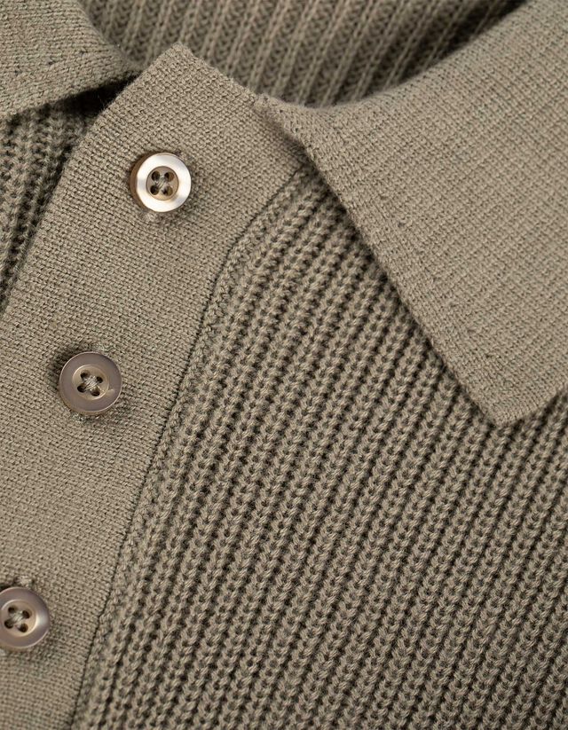 Pulóver - Póló gallér - sötétzöld