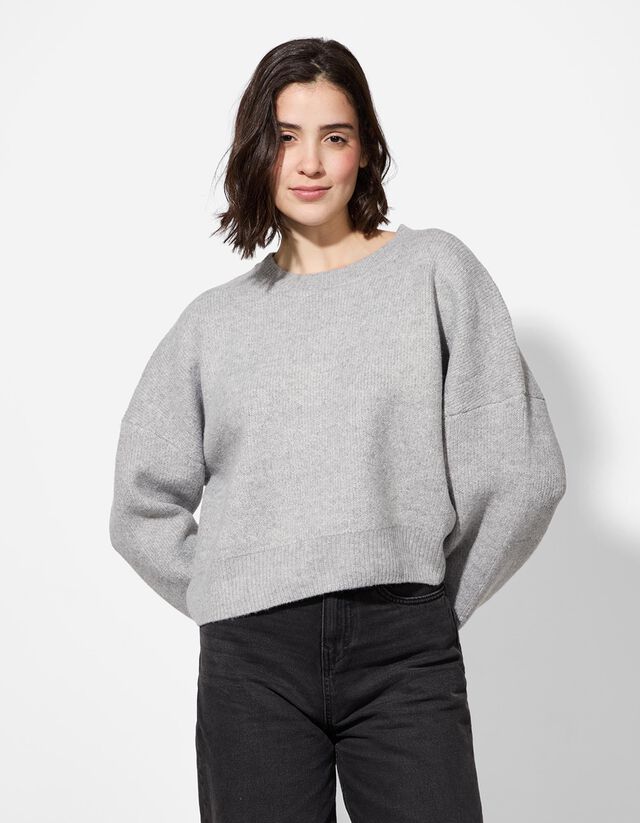 Pulóver - Túlméretezett fazon - vilagos szurke