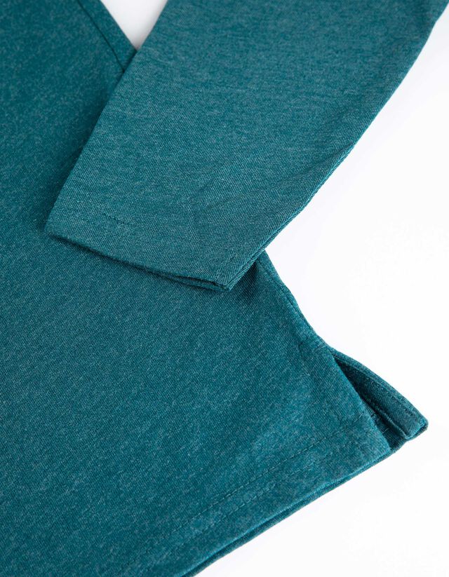 Hosszú ujjú felső - Kerek nyakkivágás - sötétzöld