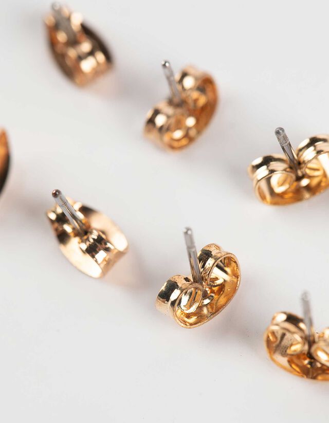 fülbevaló - 6 db-os csomag - arany