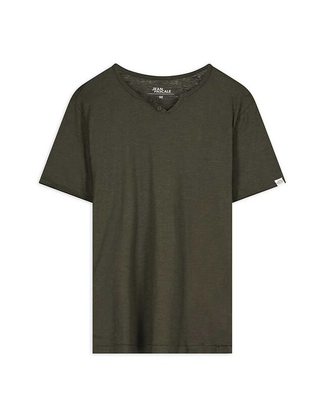 Póló - Póló nyakkivágása - sötétzöld