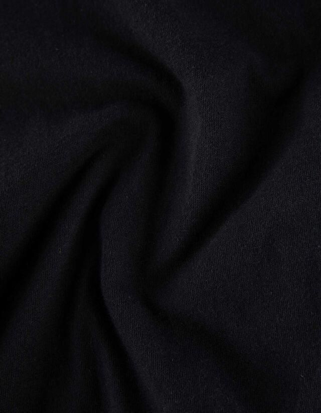 Póló - V-kivágás - fekete