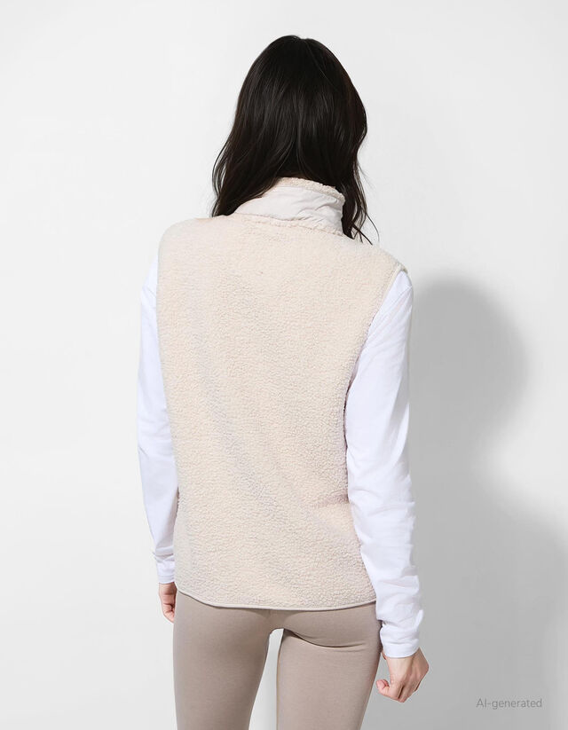 Mellény - Plüss - fekete