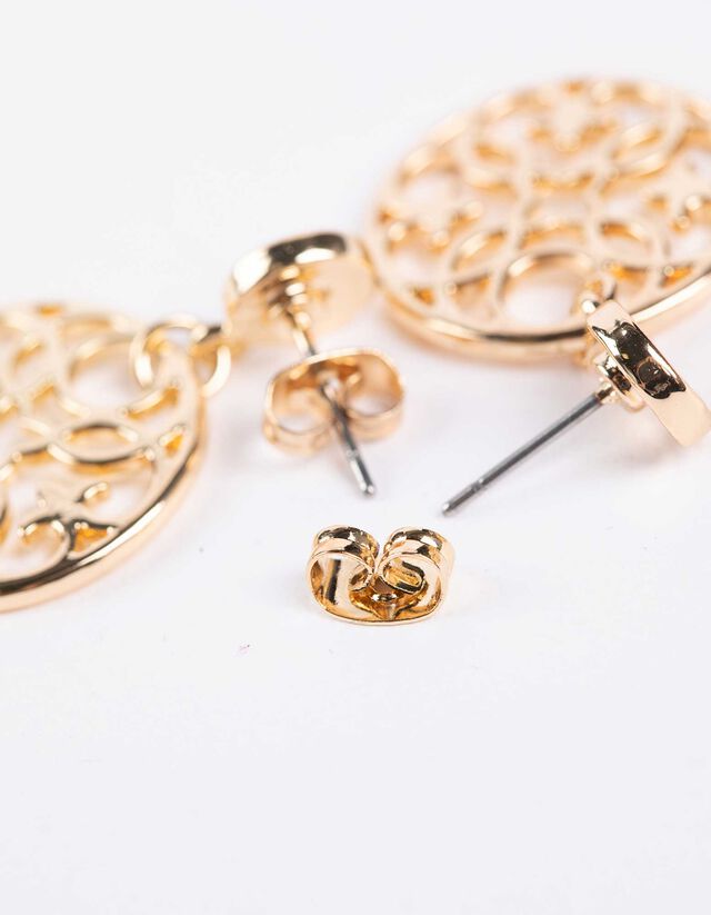 fülbevaló - Elszórt mintás - arany