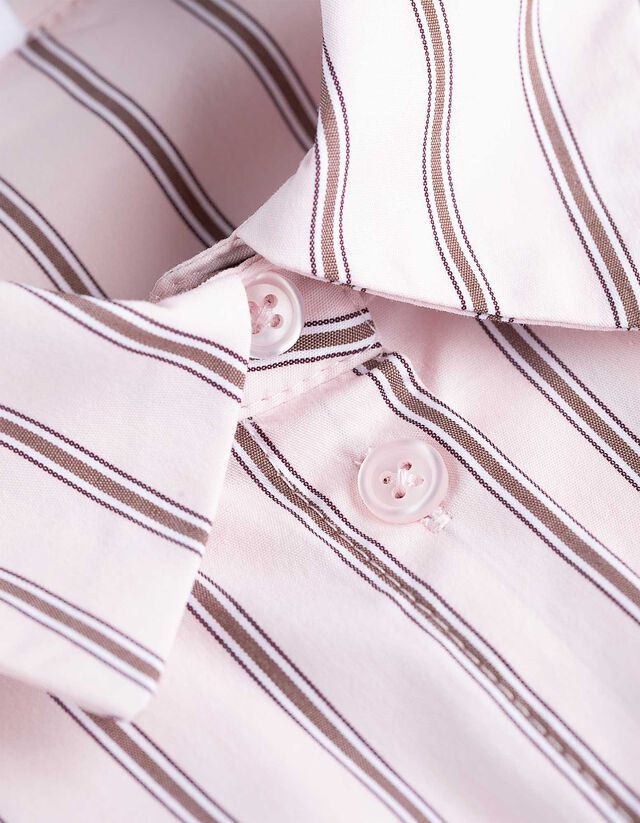 Blúz - Csíkos - világos barna