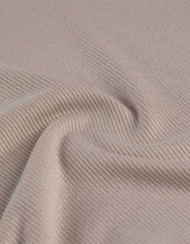 Hosszú ujjú felső - Bordázott - bézs