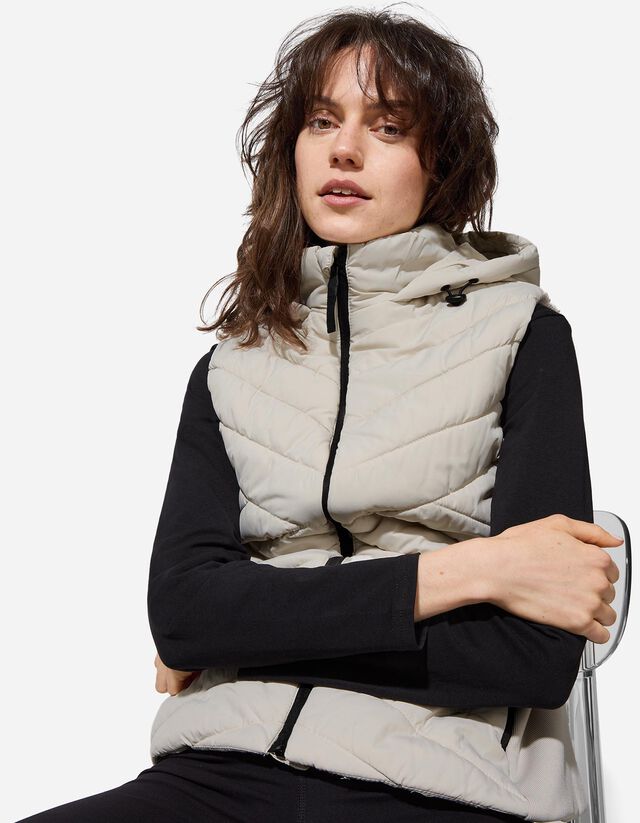 Steppelt mellény - Steppelt varrással - feher