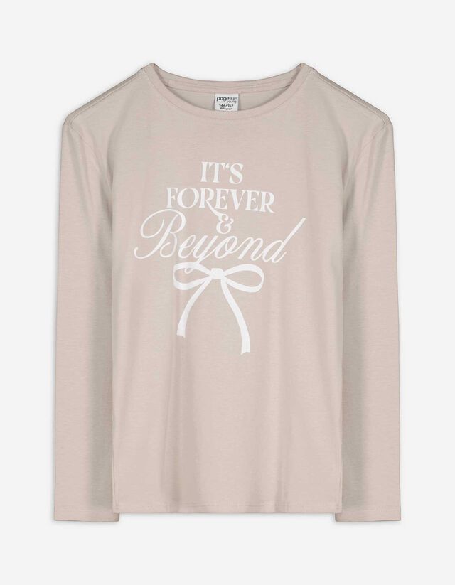 Hosszú ujjú felső - Elülső nyomtatás - pink