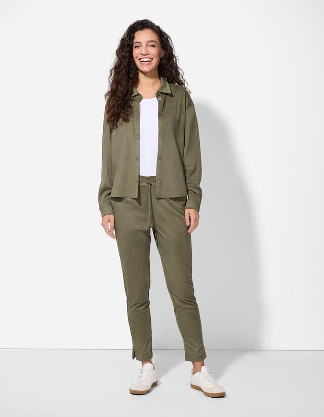 Blúz - Velúr utánzat - sötétzöld