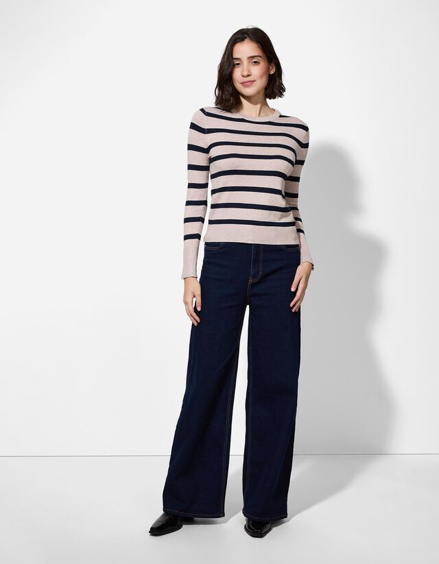 Pulóver - Díszgombokkal - feher