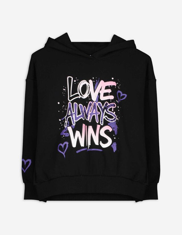 Melegítőfelső - Elülső nyomtatás - fekete