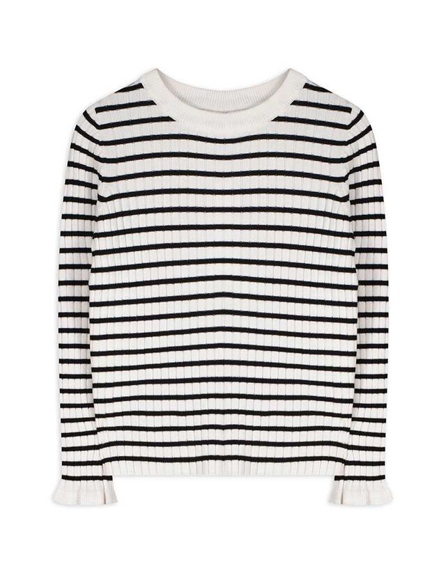 Kötött ing - Bordázott - feher