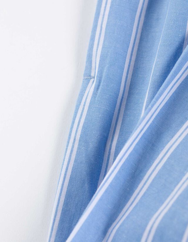 Felsőből és nadrágból álló pizsama szett - Szőtt szövet - feher