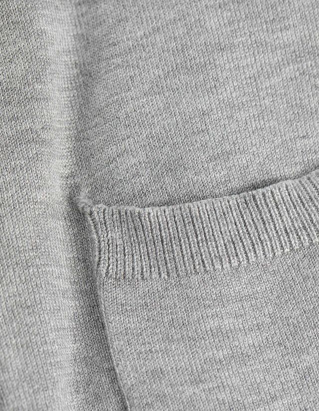 Kötött kardigán - Foltzsebek - fekete