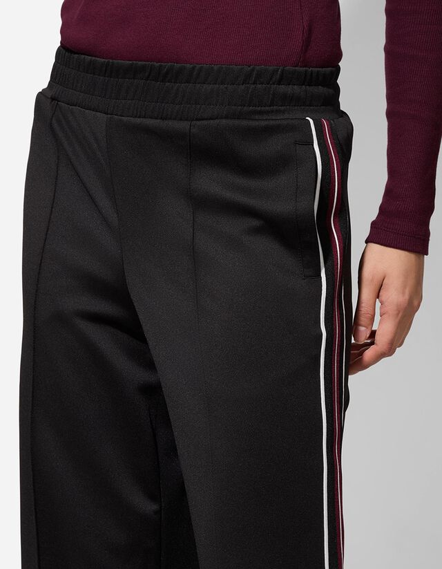 Bő nadrág - Oldalcsíkos - mélyvörös