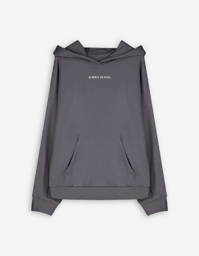 Kapucnis felső - Nyomott minta - kék