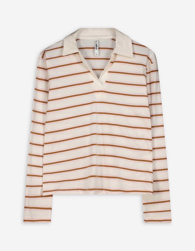 Hosszú ujjú póló - Csíkos - feher