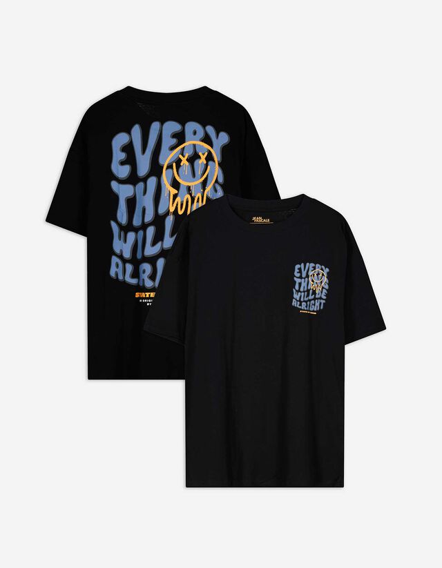 Póló - Hátul nyomtatott minta - feher