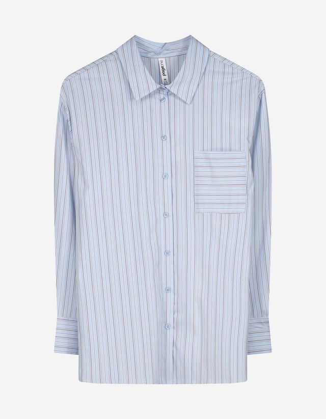 Blúz - Csíkos - világos barna