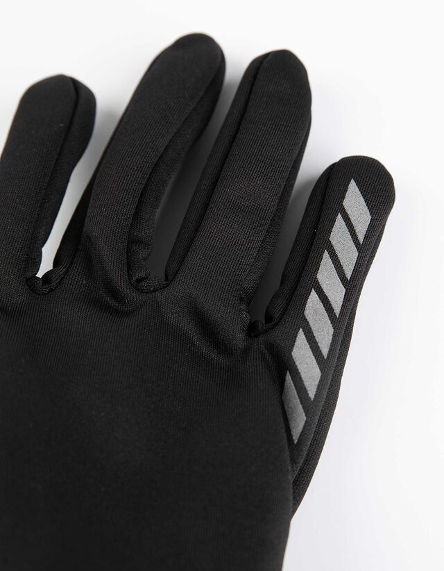 érintőképernyős kesztyűk - Fényvisszaverő - fekete