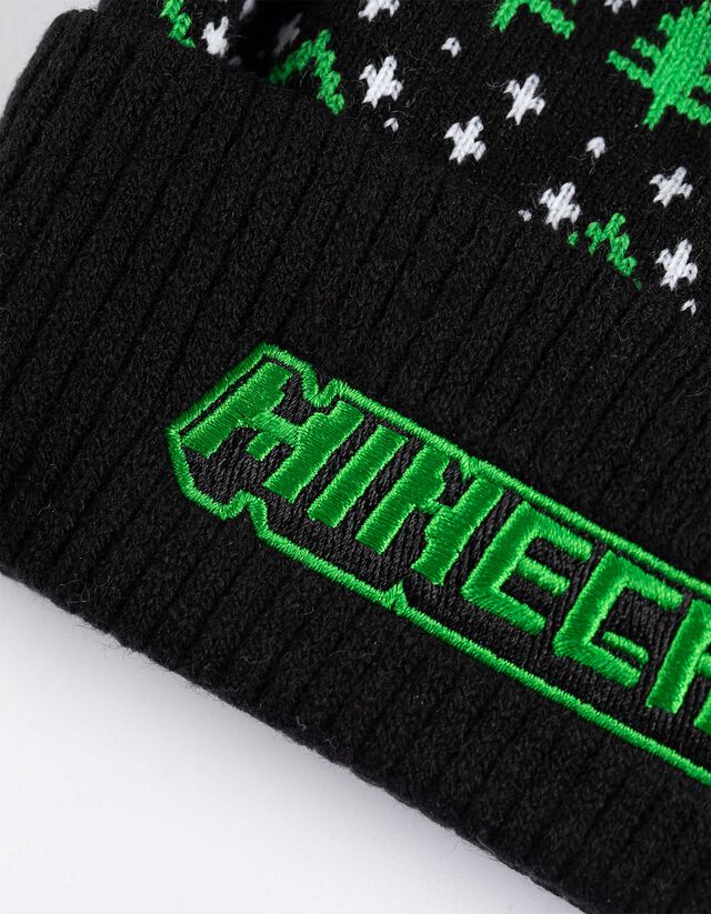 Pomponos sapka - Minecraft - fekete