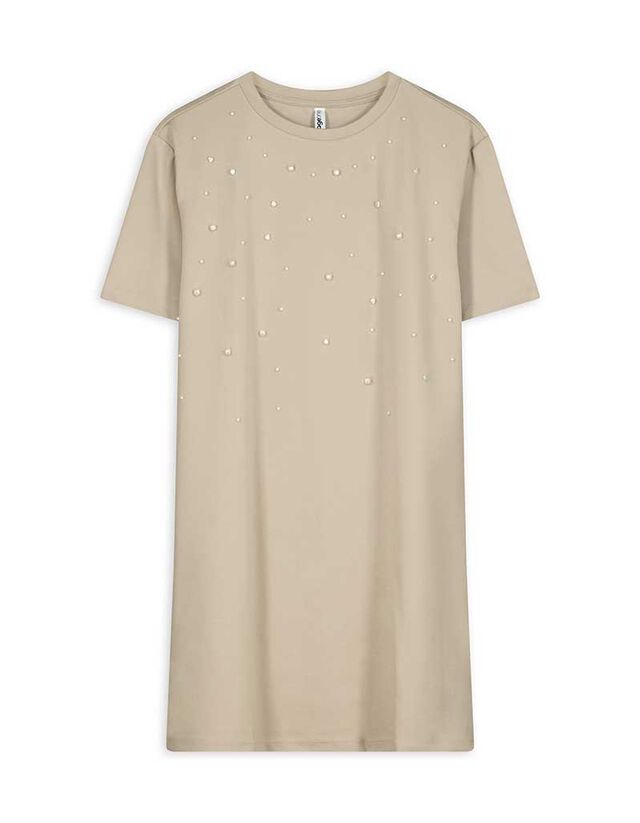 Ruha - Gyöngyökkel díszítve - bézs