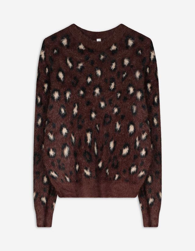 Pulóver - AnimalPrint - sötétbarna