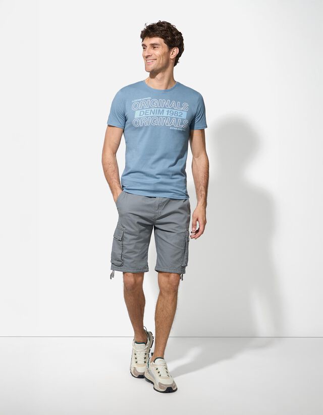 Póló - Nyomott minta - fekete