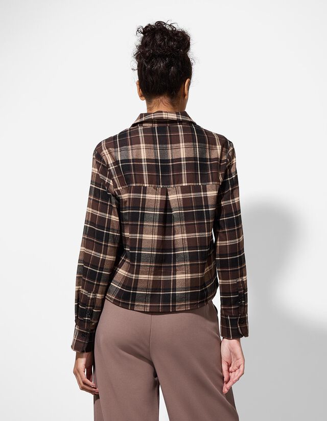 Blúz - Kockás - bézs