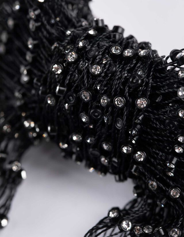 Strasszokkal - fekete