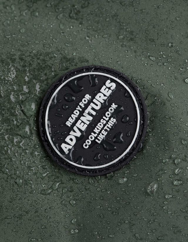 Széldzseki - Színes blokkolás - sötétzöld