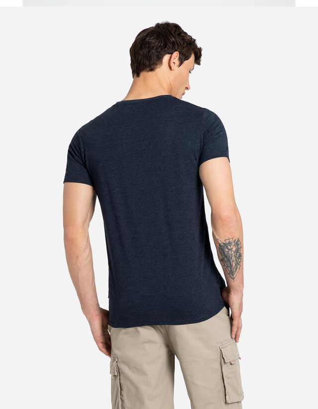 Póló - Melírozott - fekete