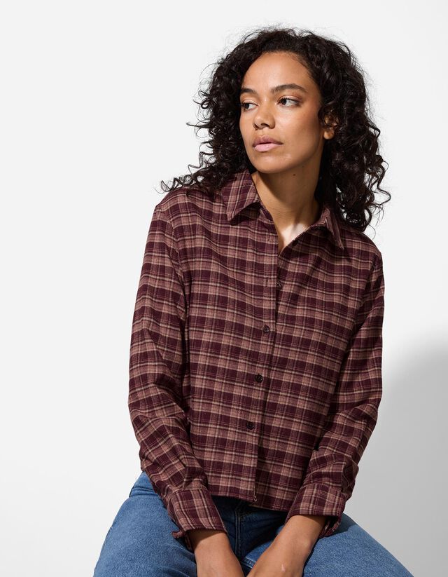 Blúz - Kockás - bézs