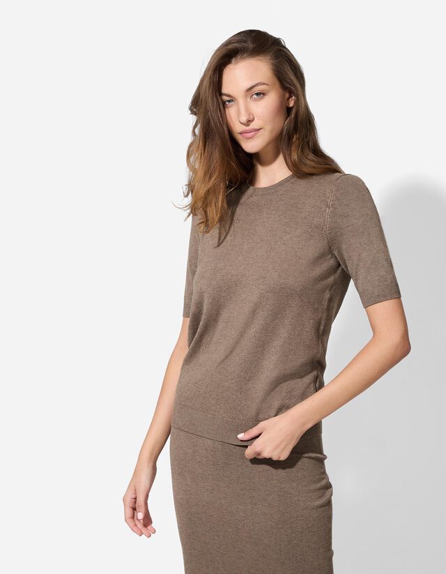 Pulóver - Rövid ujjú - sötétszürke