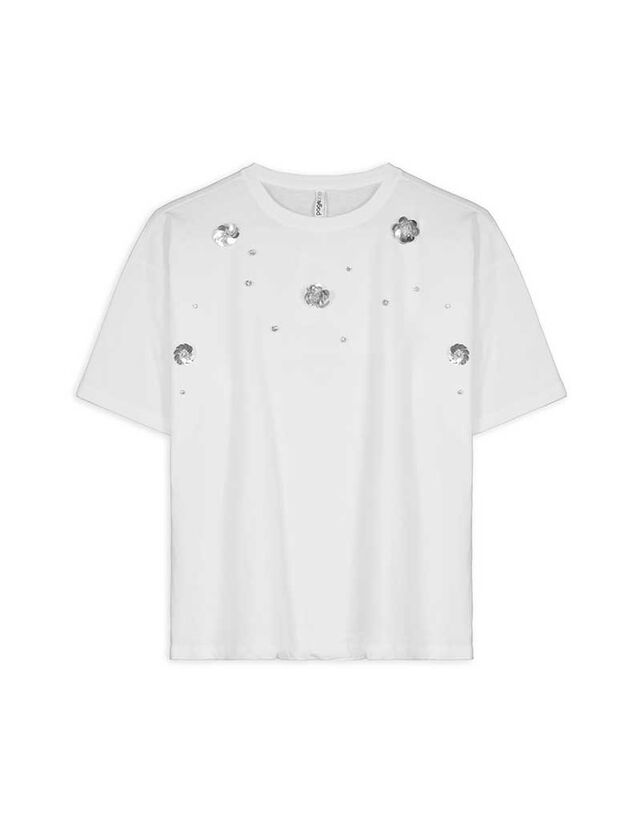 Póló - Strasszokkal - feher