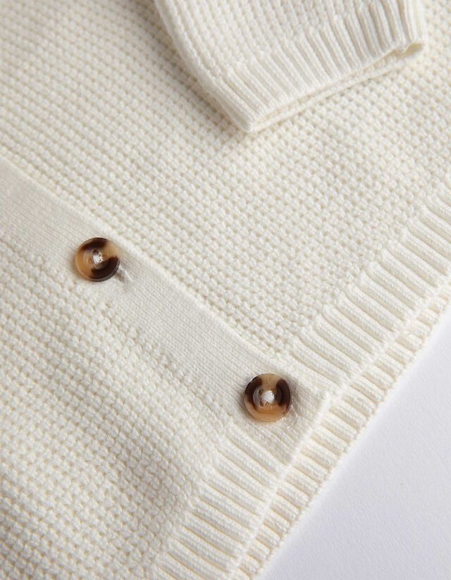 Kötött kardigán - Pamut - bézs