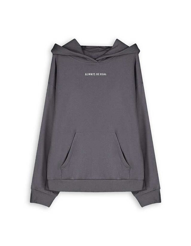 Kapucnis felső - Nyomott minta - kék