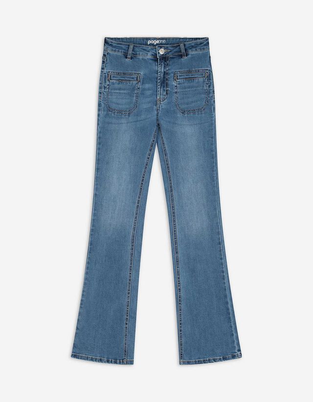 Farmernadrág - Enyhén bővülő fazon - kék