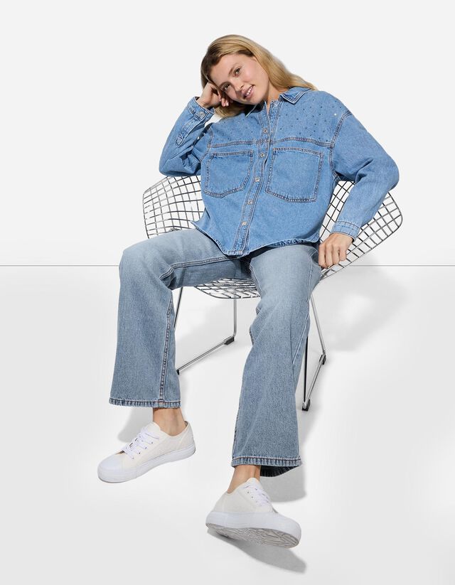 Farmernadrág - Enyhén bővülő fazon - kék