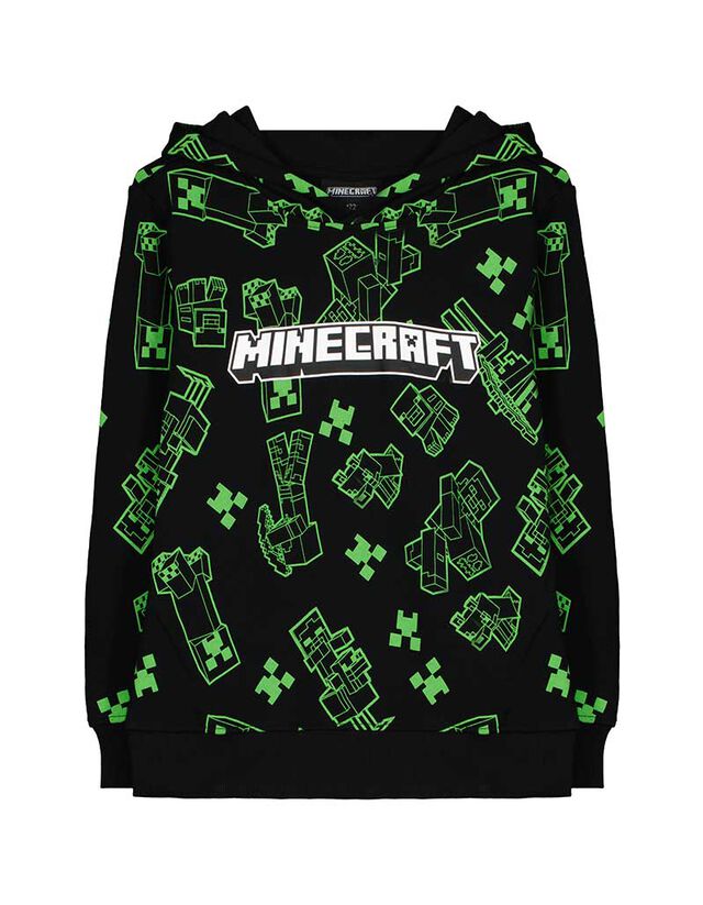 Kapucnis felső - Minecraft - fekete