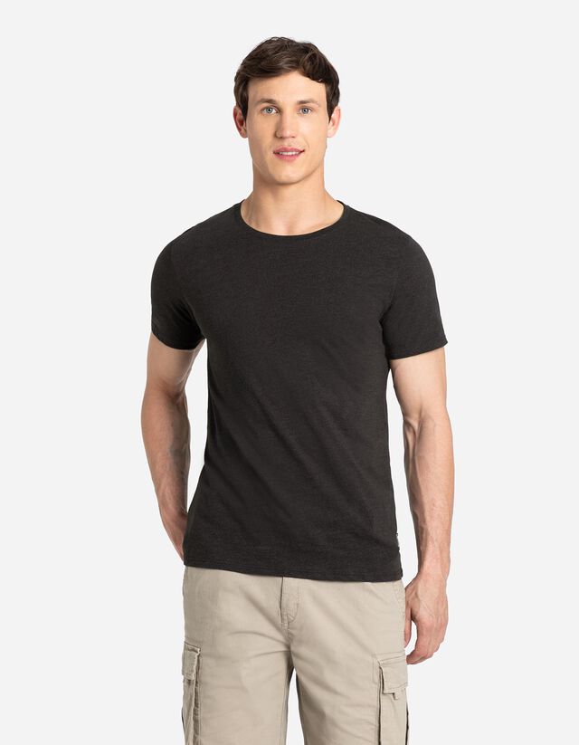 Póló - Melírozott - fekete