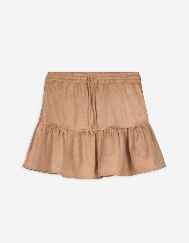 Szoknya - Velúr utánzat - sötétbarna