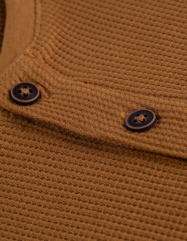 Hosszú ujjú felső - Henley nyakkivágás - sotetkek