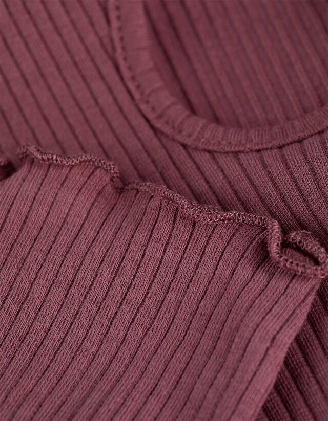 Hosszú ujjú felső - Bordázott - sötétszürke