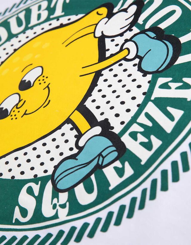 Póló - Hátul nyomtatott minta - feher