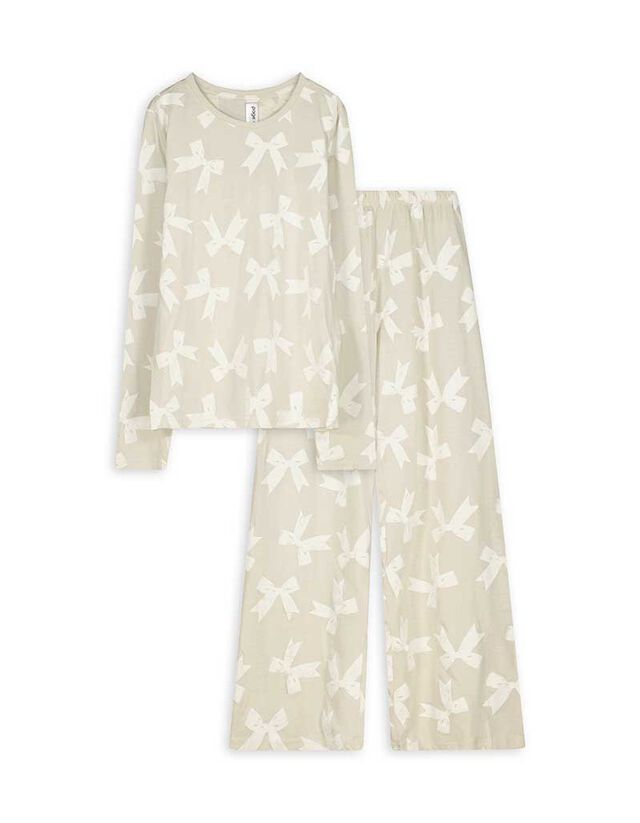 Alsó -és felsőrészből álló pizsama szett - Vegyes minta - feher